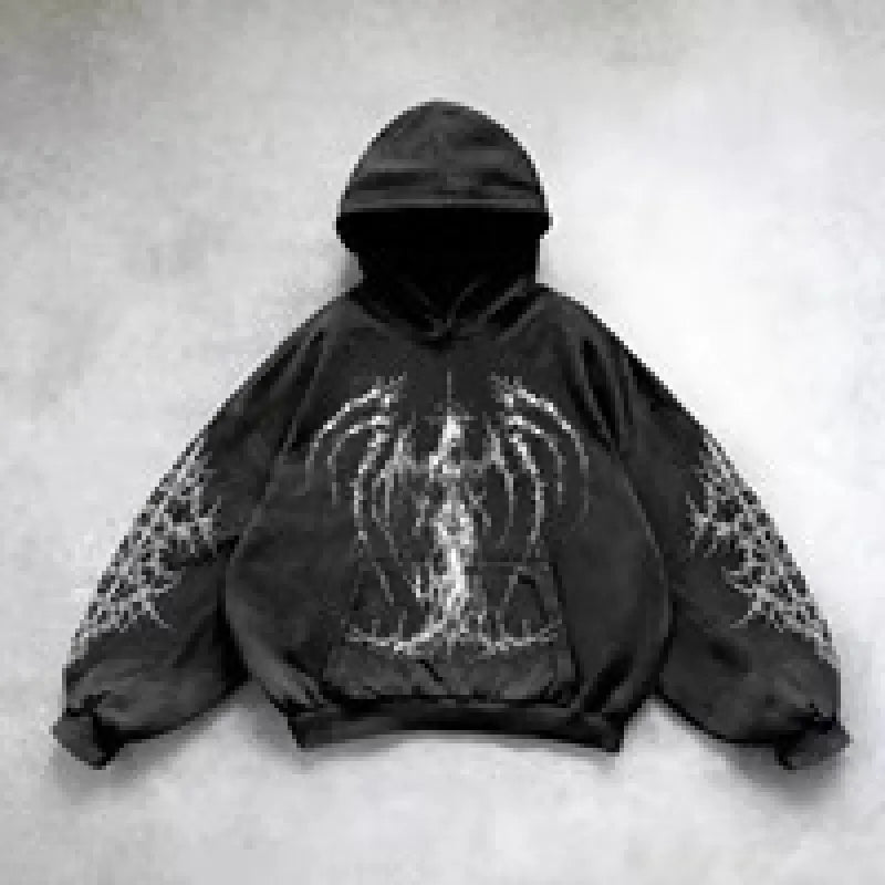 Hip Hop Y2K Printed Hoodie - No Halo Co.
