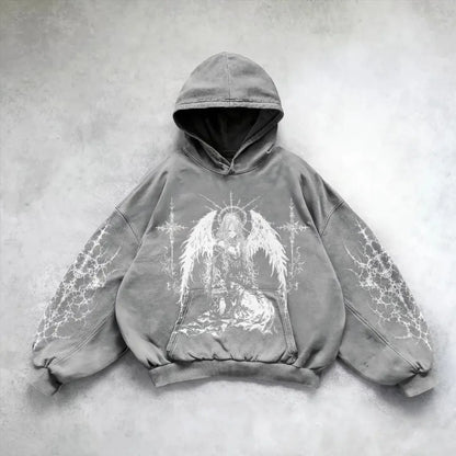 Hip Hop Y2K Printed Hoodie - No Halo Co.