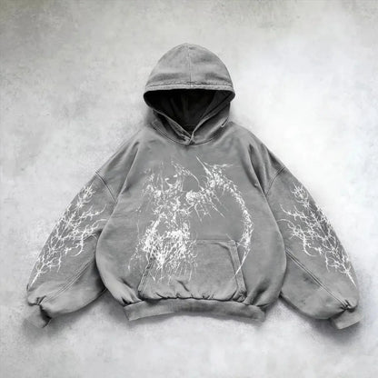 Hip Hop Y2K Printed Hoodie - No Halo Co.
