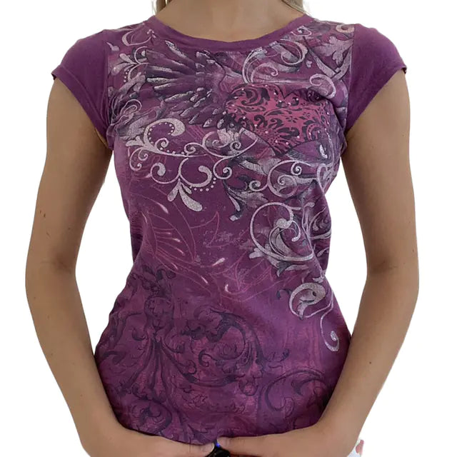 Women's Y2K Slim Fit Casual Short Sleeve T-Shirt