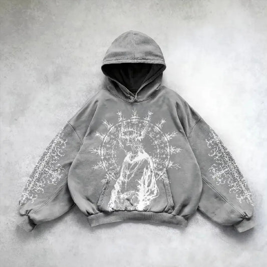 Hip Hop Y2K Printed Hoodie - No Halo Co.