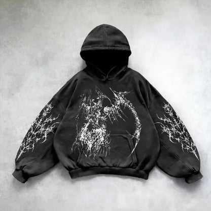 Hip Hop Y2K Printed Hoodie - No Halo Co.