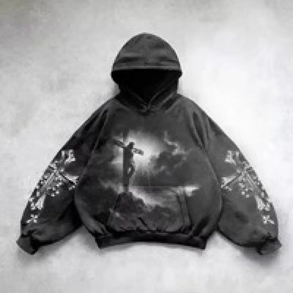 Hip Hop Y2K Printed Hoodie - No Halo Co.