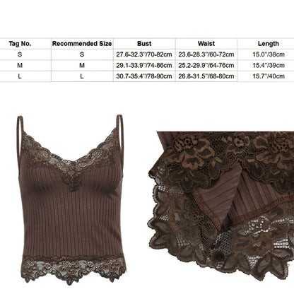 Lace Cut Y2K E-Girls Fairy Style Rib Knit Tank Top Project 01