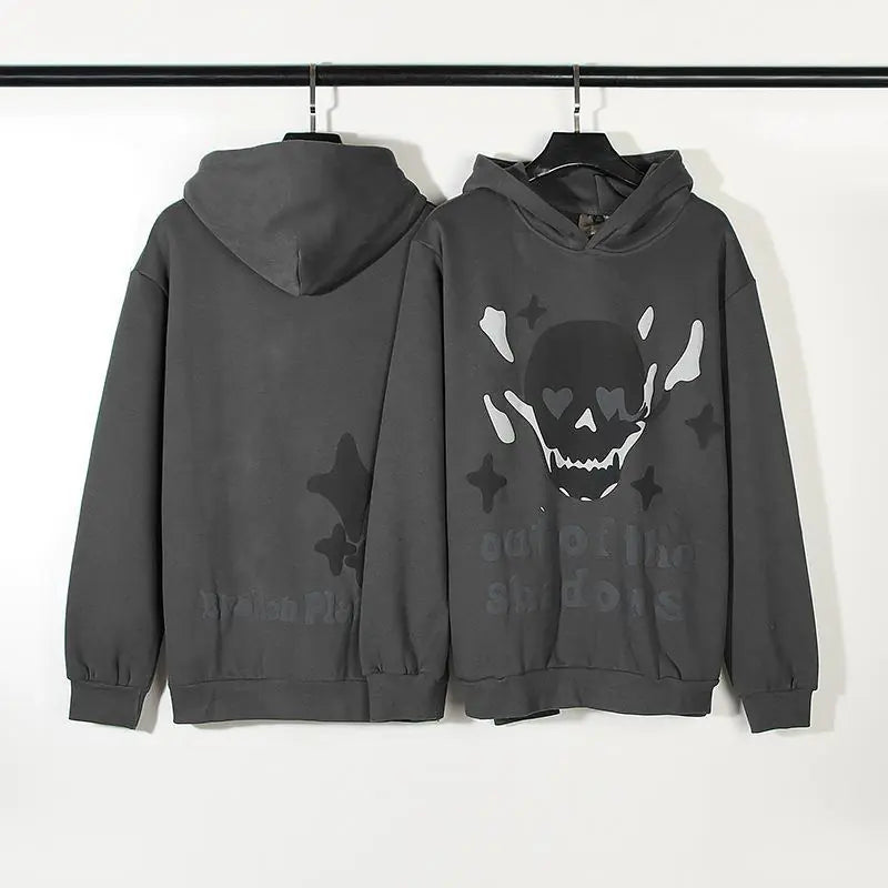 American Retro Flame Skull Star Hoodie for Men & Women - No Halo Co.