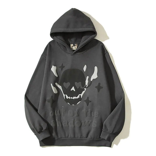 American Retro Flame Skull Star Hoodie for Men & Women - No Halo Co.