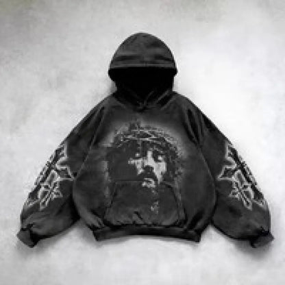 Hip Hop Y2K Printed Hoodie - No Halo Co.