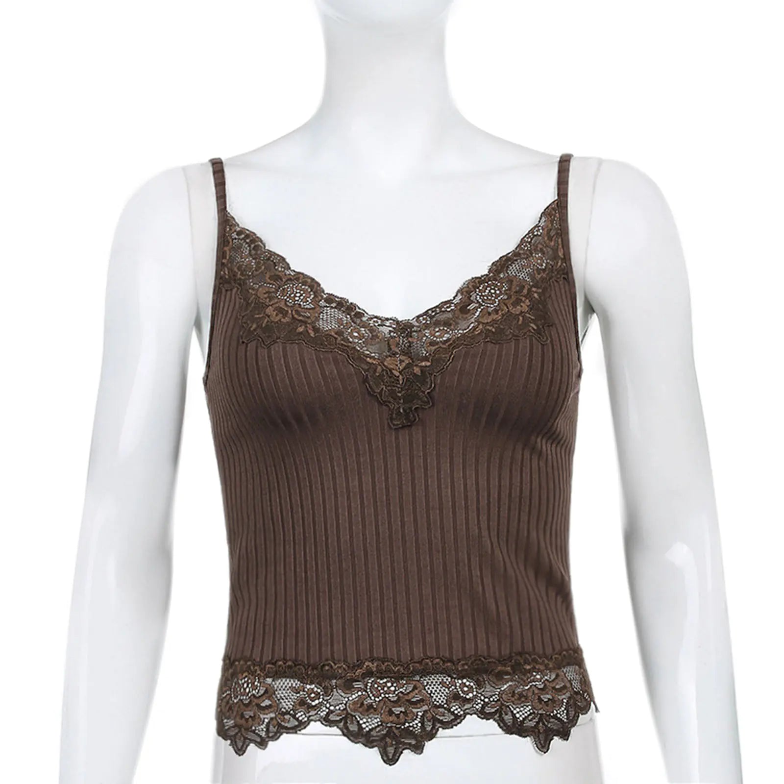 Lace Cut Y2K E-Girls Fairy Style Rib Knit Tank Top Project 01