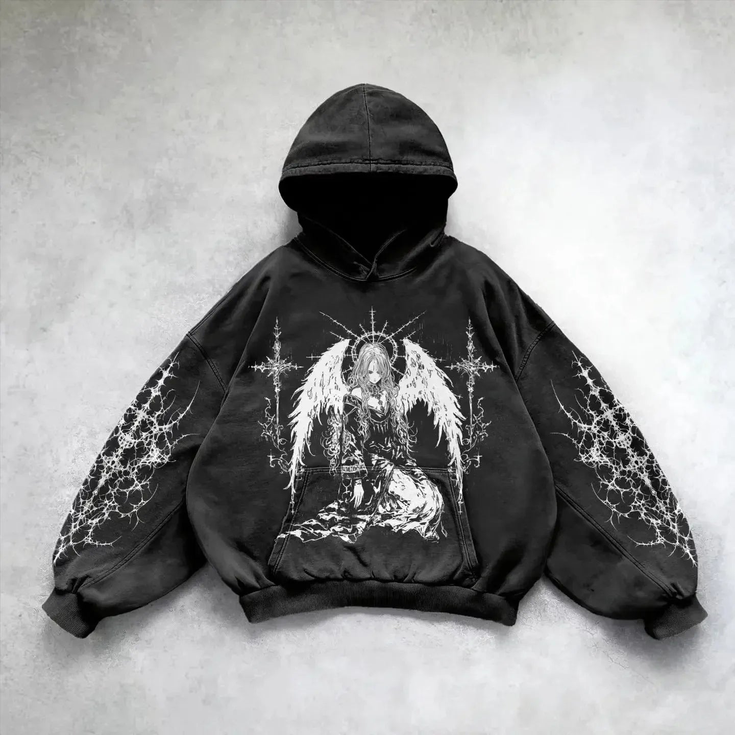 Hip Hop Y2K Printed Hoodie - No Halo Co.