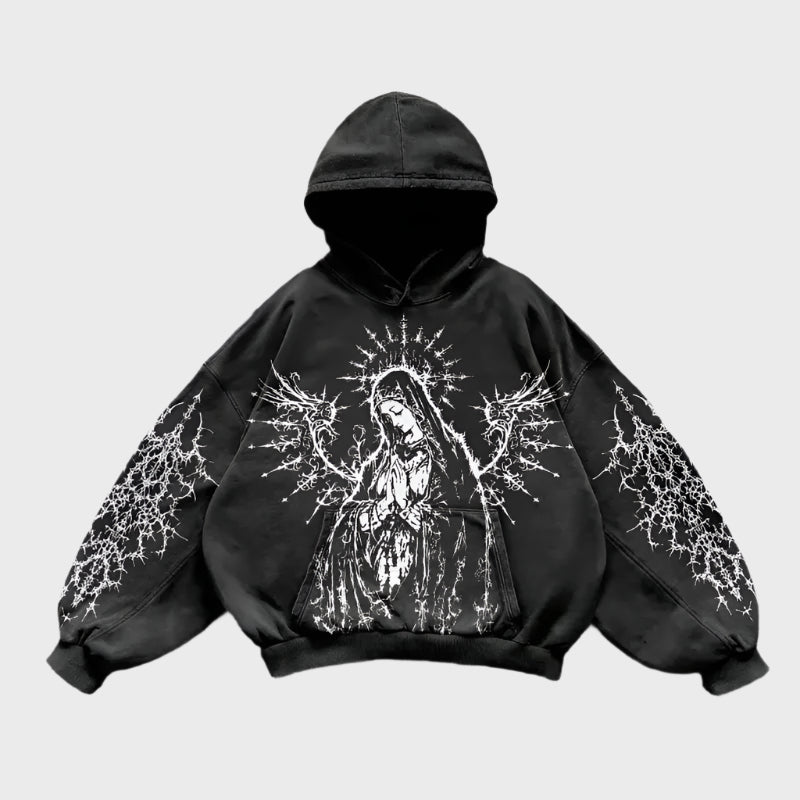 Hip Hop Y2K Printed Hoodie - No Halo Co.