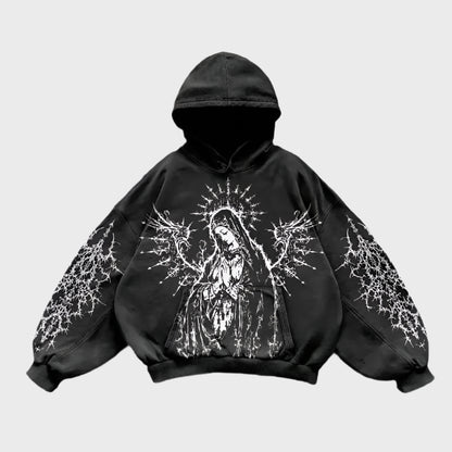 Hip Hop Y2K Printed Hoodie - No Halo Co.