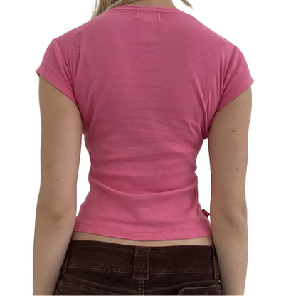 Women's Y2K Slim Fit Casual Short Sleeve T-Shirt