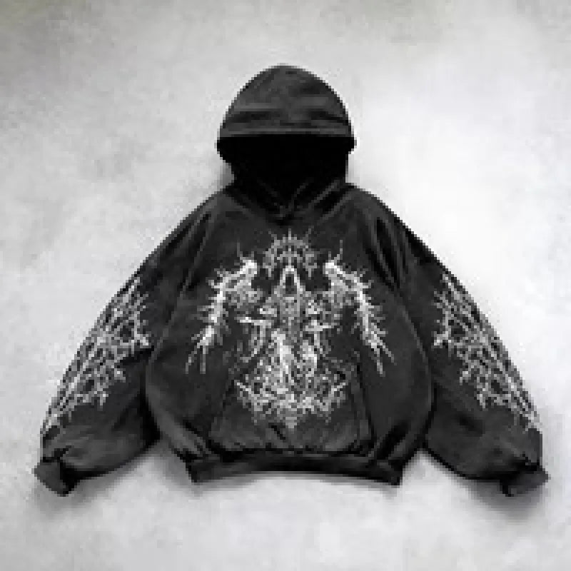 Hip Hop Y2K Printed Hoodie - No Halo Co.