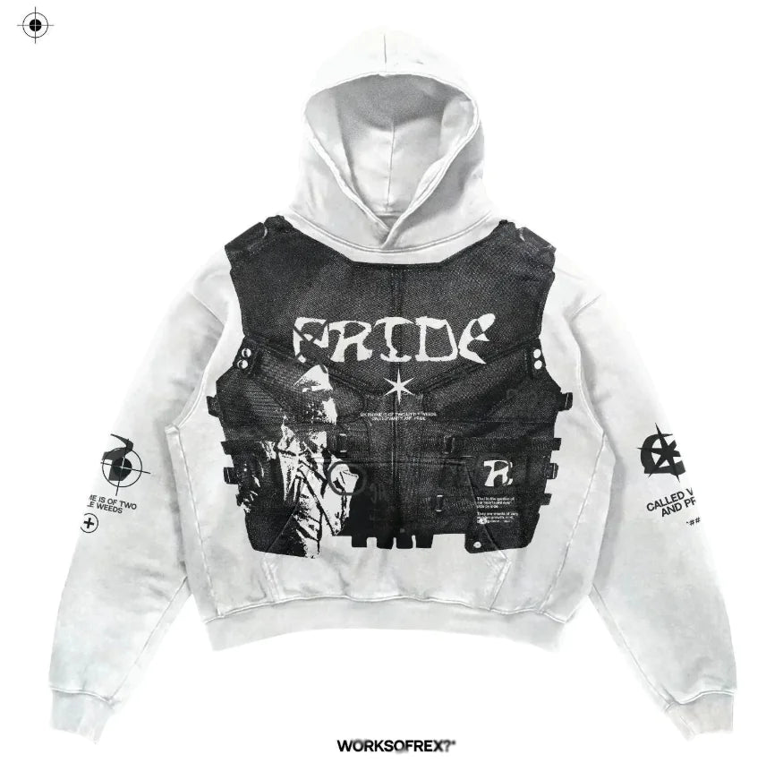 Men's Skull Print Hoodie - No Halo Co.