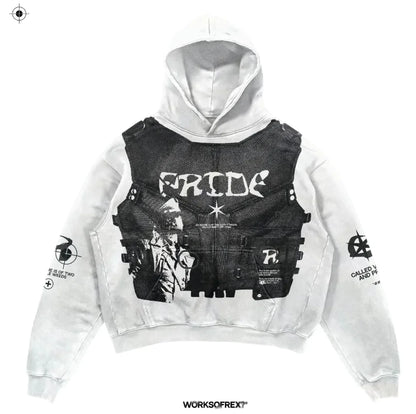 Men's Skull Print Hoodie - No Halo Co.